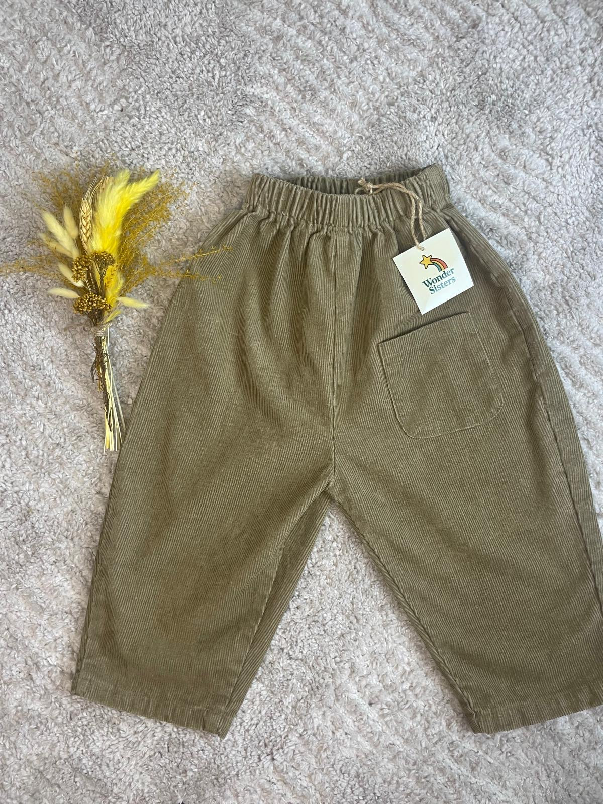 Corduroy Pants Front Pocket