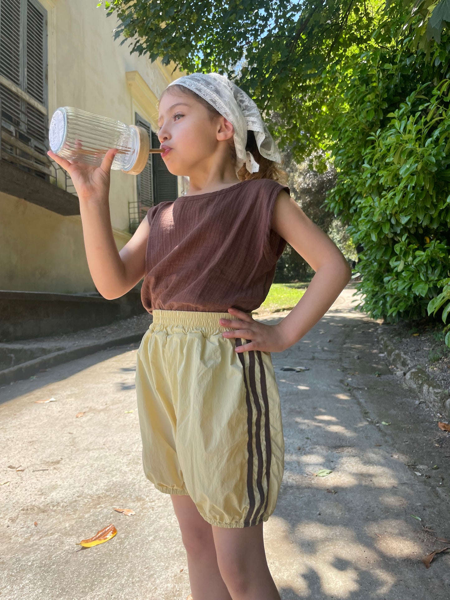 Striped Yellow Shorts