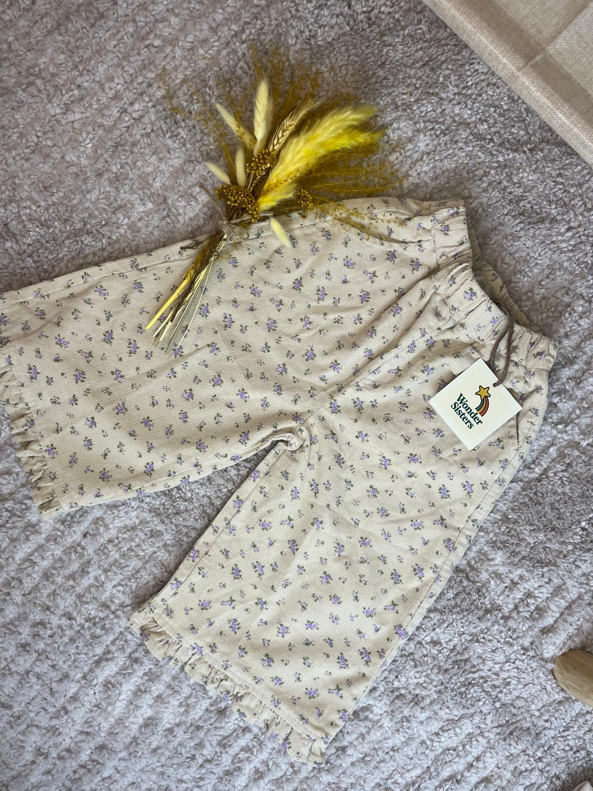 Flower Pants Cordroy