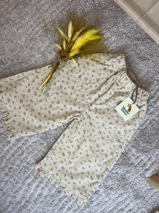 Flower Pants Cordroy