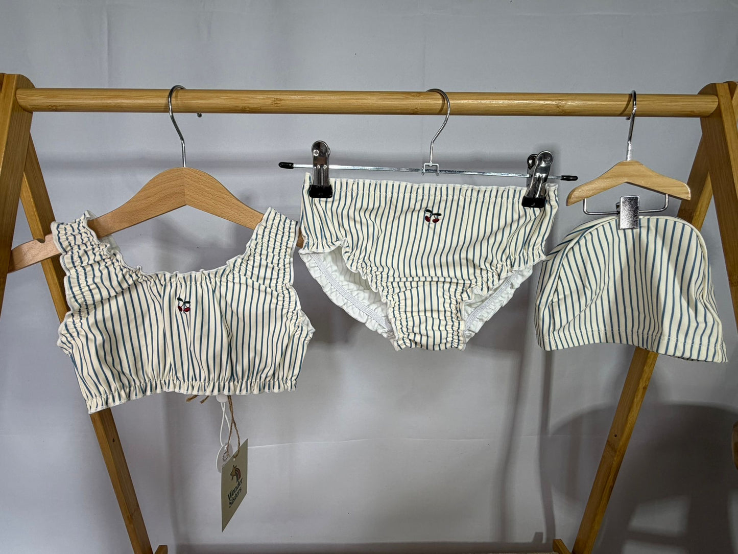 Cherry Stripe Swim Set