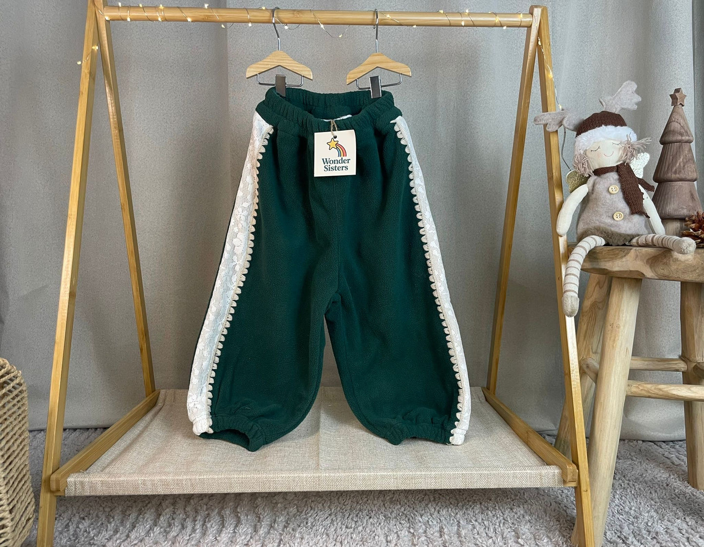 Fleece Embroidered Pants