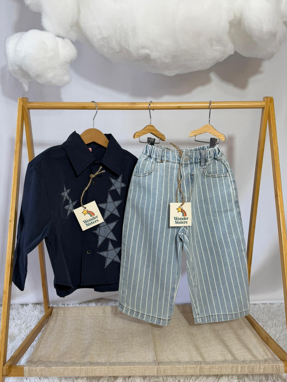Jeans Striped light blue