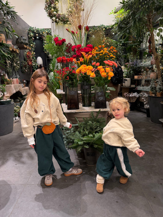 Fleece Embroidered Pants