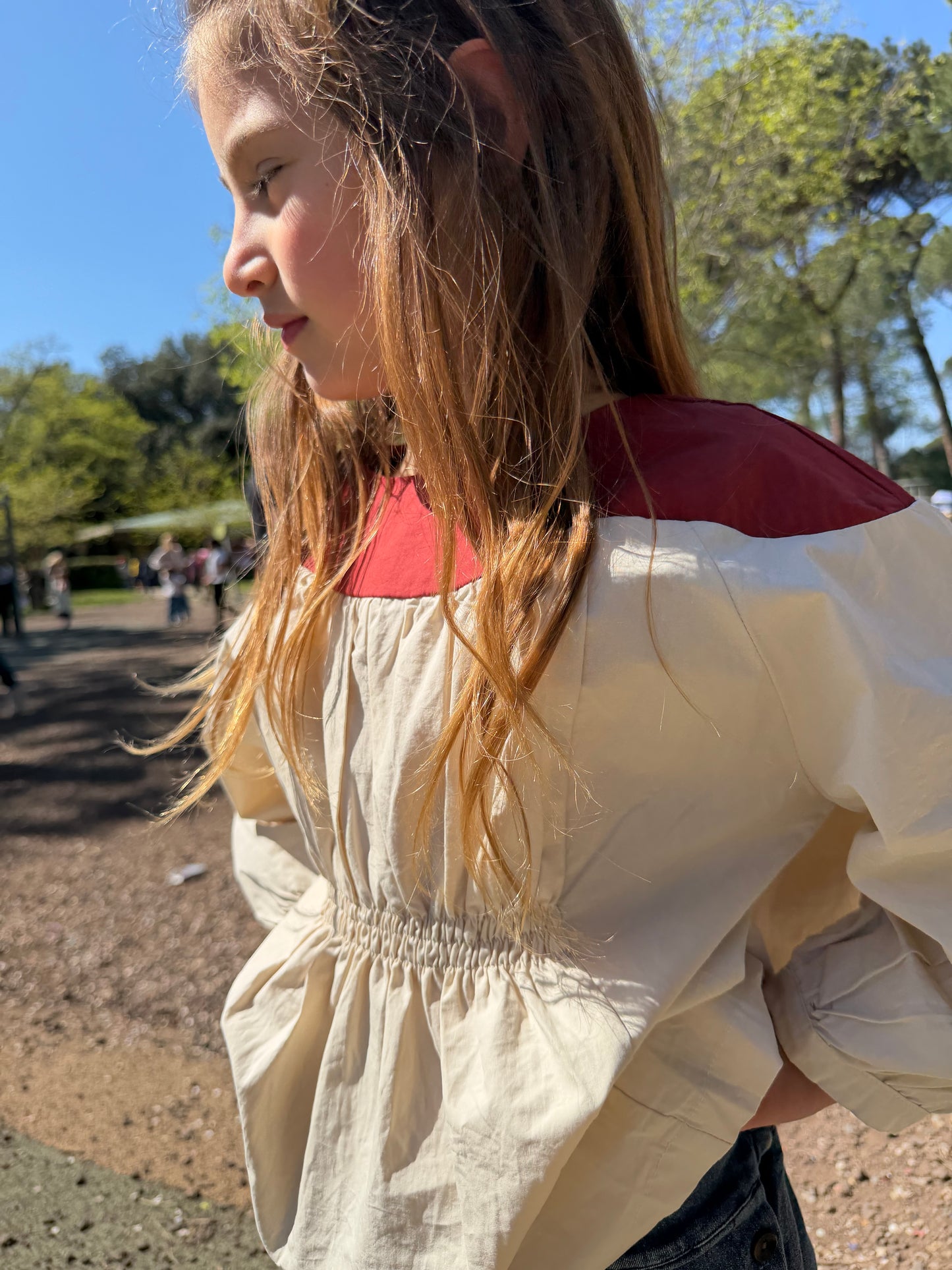Red Collar Shirt