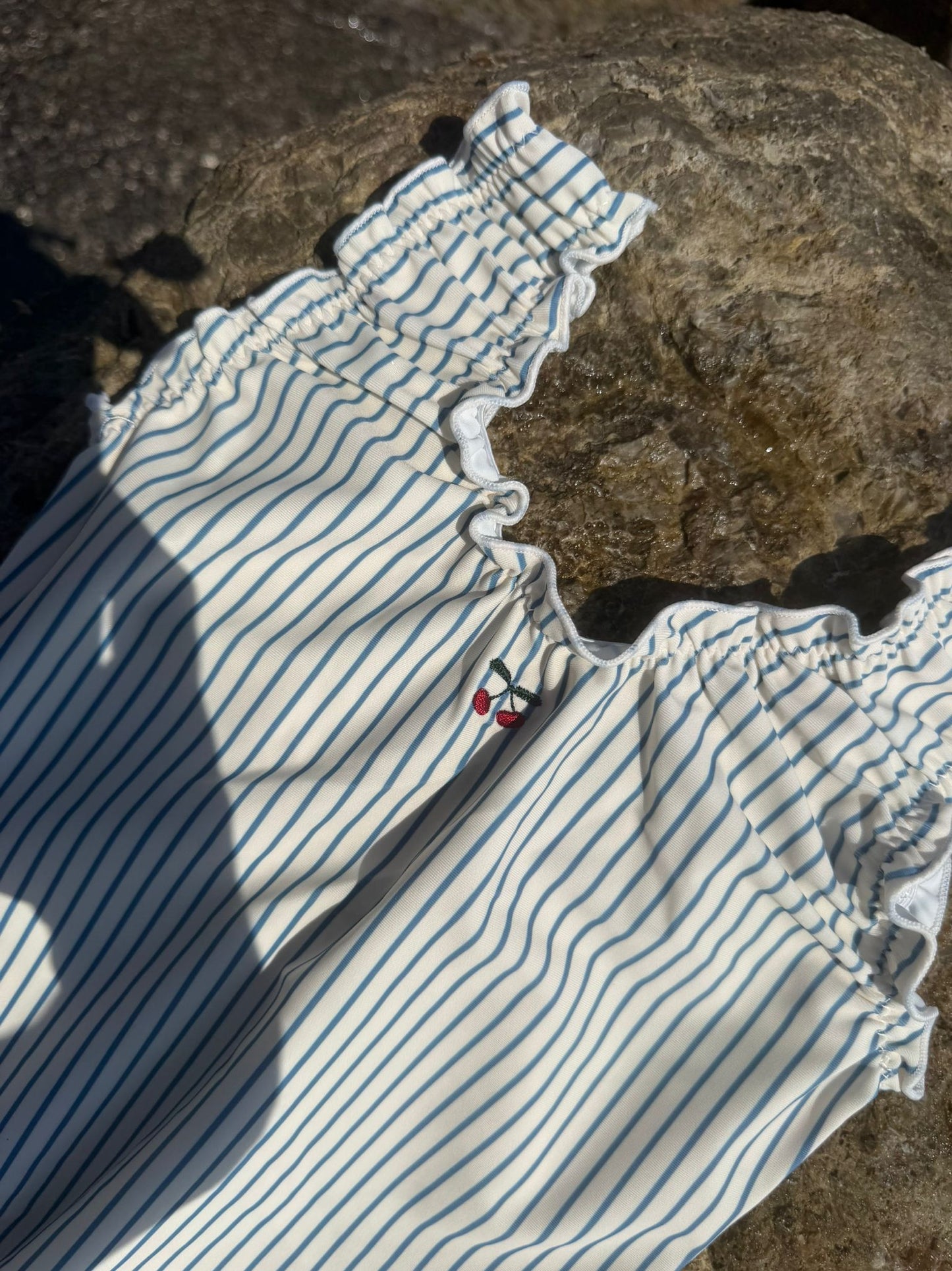 Cherry Stripe Swim Set