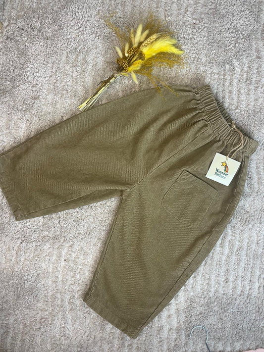 Corduroy Pants Front Pocket