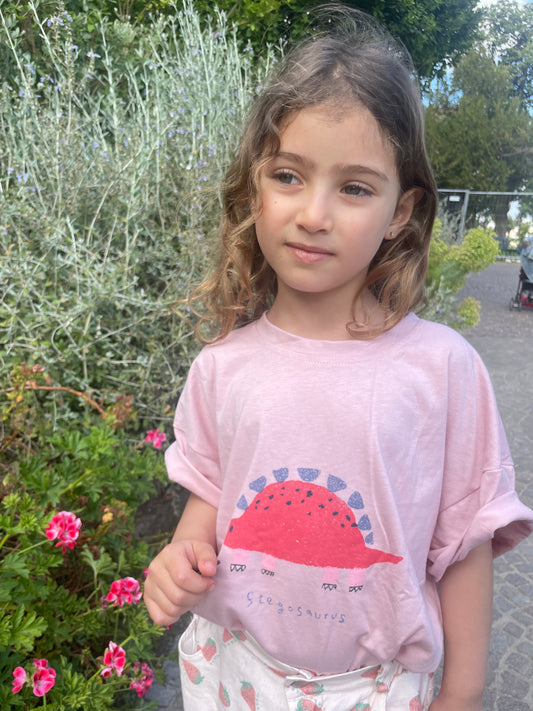 Pink Tee Stegosaurus
